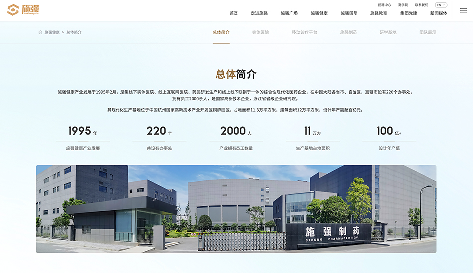 施强集团网站建设_杭州网站建设公司案例展示_予尚网络