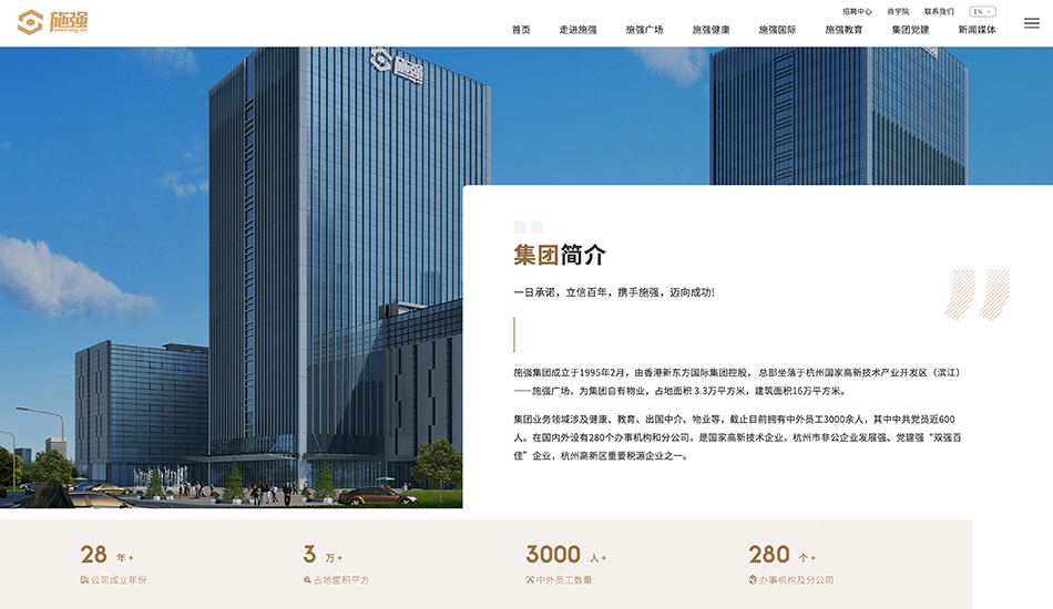 施强集团网站建设_杭州网站建设公司案例展示_予尚网络
